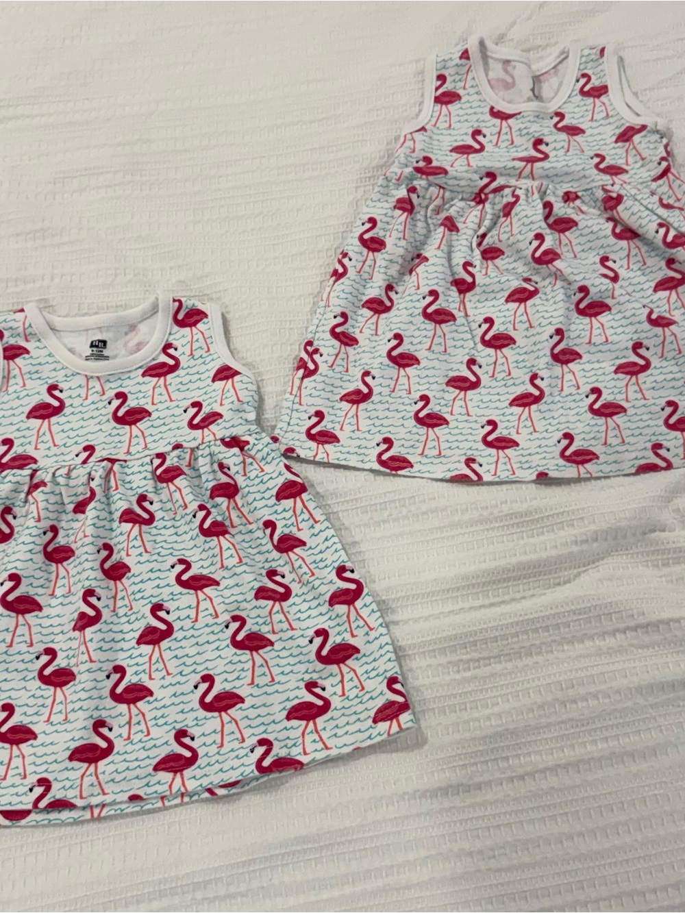 Children's Twin Pink Flamingo Tank Dresses - 2-Pack - 9-12 months